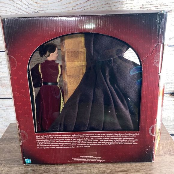 New Vintage 2000 Star Wars QUI-GON Jinn & Queen Amidala Defense of Naboo - Picture 9 of 13